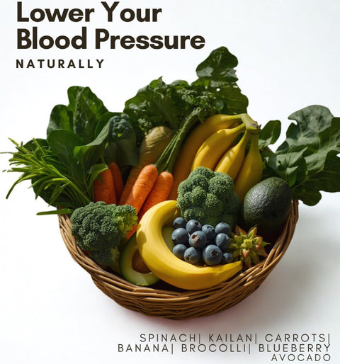 Basket Of Fruits And Vegetables Graphic Poster Lower Your Blood Pressure Naturally