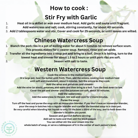 Organic Vegetable Watercress