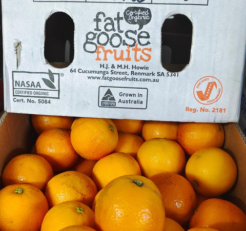 Organic Fresh Fruits Fat Goose Oranges Box