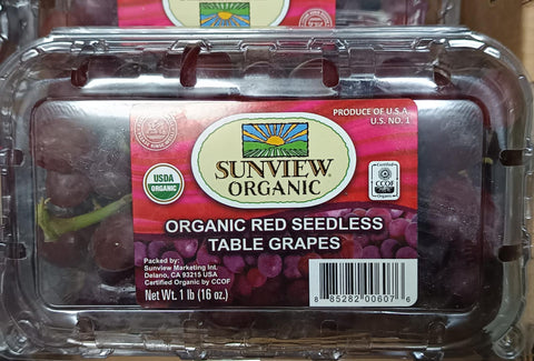 Organic Fruit Red Seedless Grapes