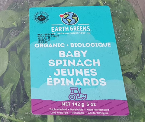 Organic Vegetable Baby Spinach